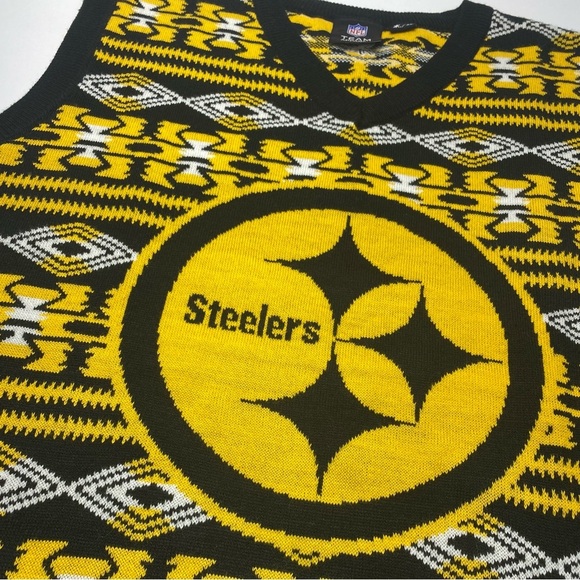 NFL Steelers Black and Yellow Vest Men’s XL FOOTBALL NFL PITTSBURGH - Picture 4 of 12